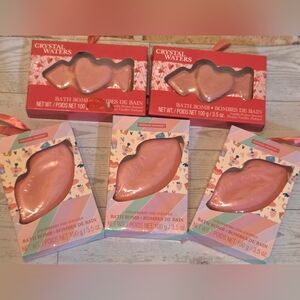 Crystal Waters Vanilla & Strawberry Scented Bath Bomb - Pack of 5